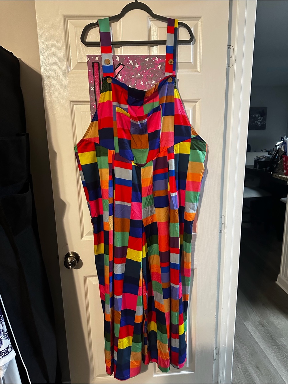 SHEIN Colorful Patchwork Overall Jumpsuit